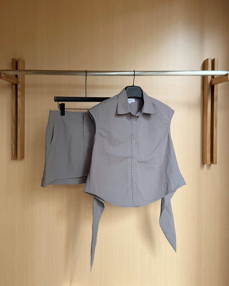 GRAY NHO NHO SKIRT