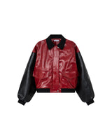 JERSEY LEATHER BOMBER