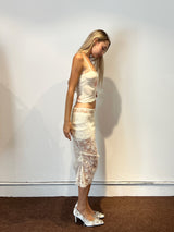 WHITE SPIRAL GATE CAMI TOP