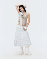 MEADOW SKIRT (GREY PLAID)