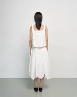 LEAF SKIRT IN WHITE