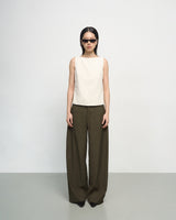 STRAW TOP IN BEIGE