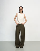 STRAW TOP IN BEIGE
