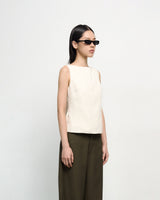 STRAW TOP IN BEIGE