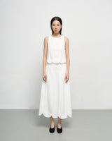PETAL SKIRT IN MILK