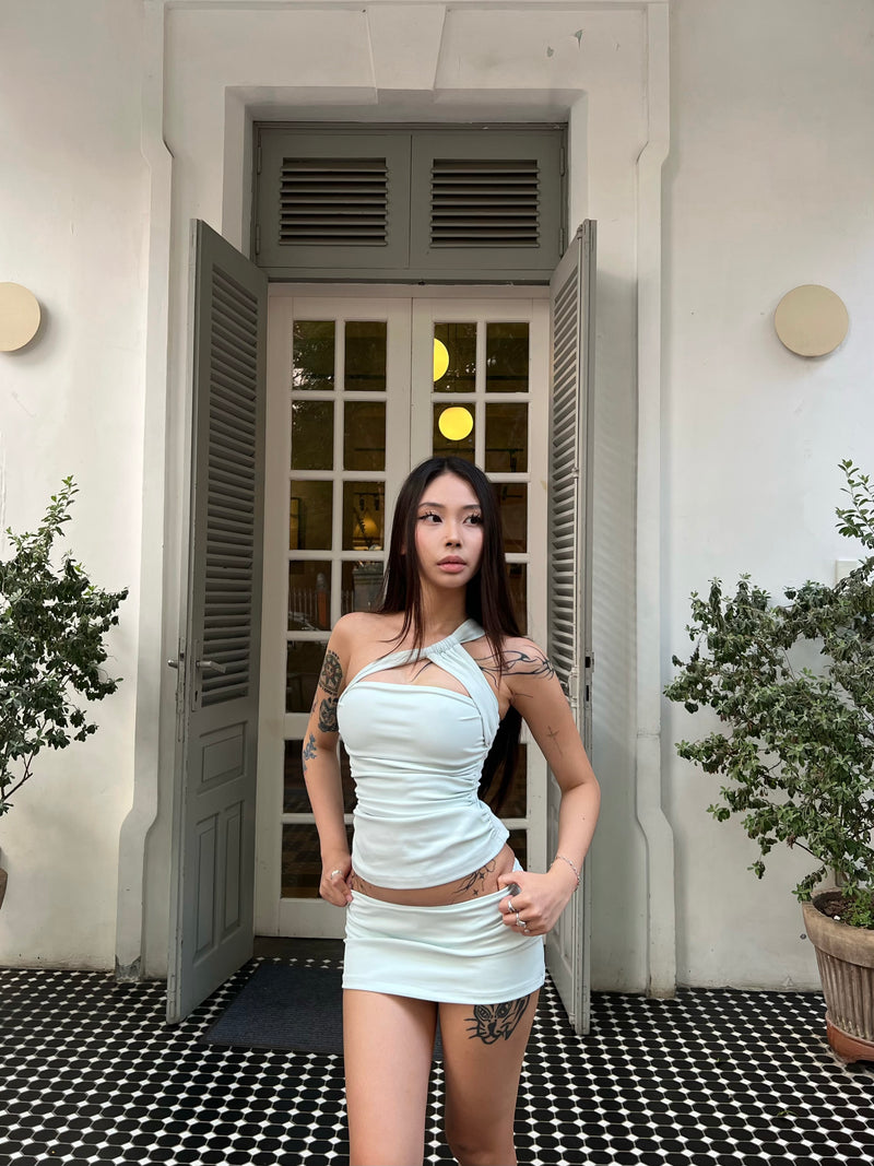MINI SKIRT - BABY BLUE