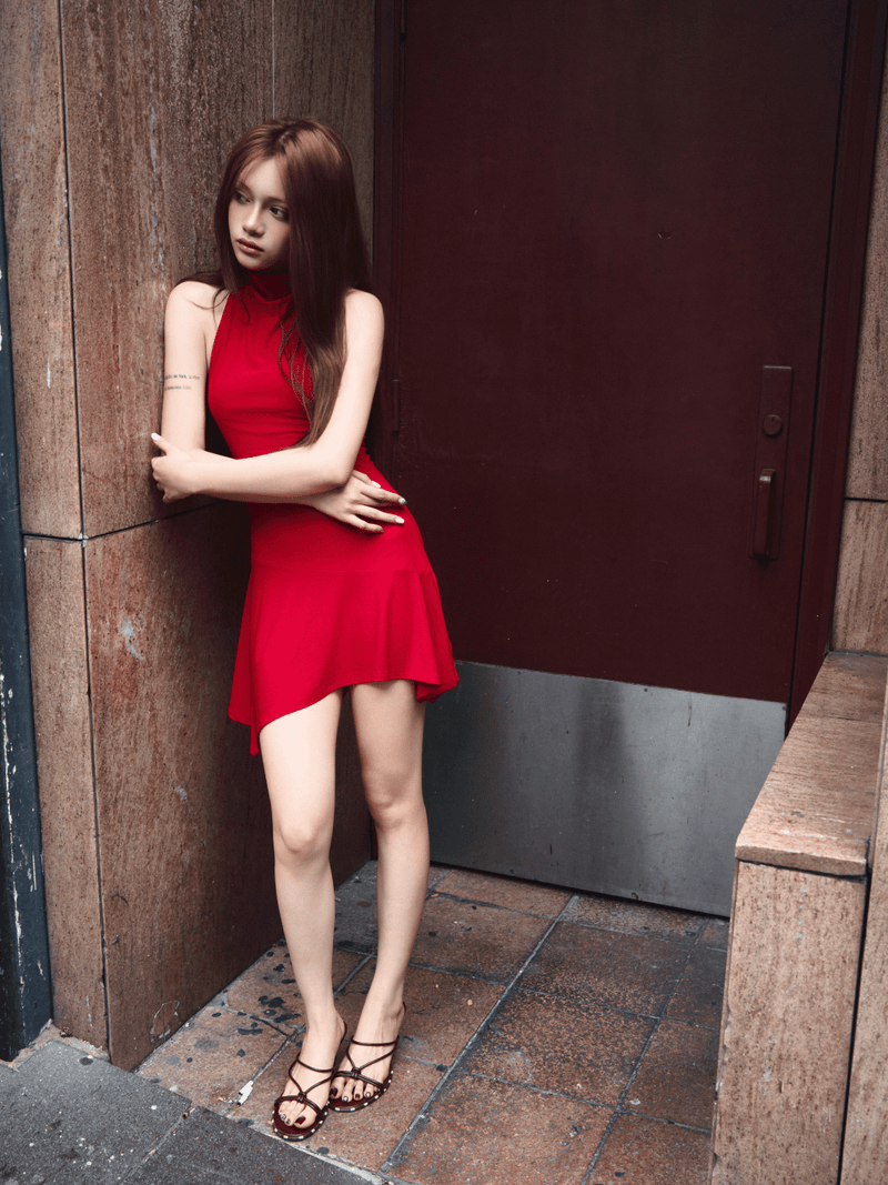 RED YEM DRESS