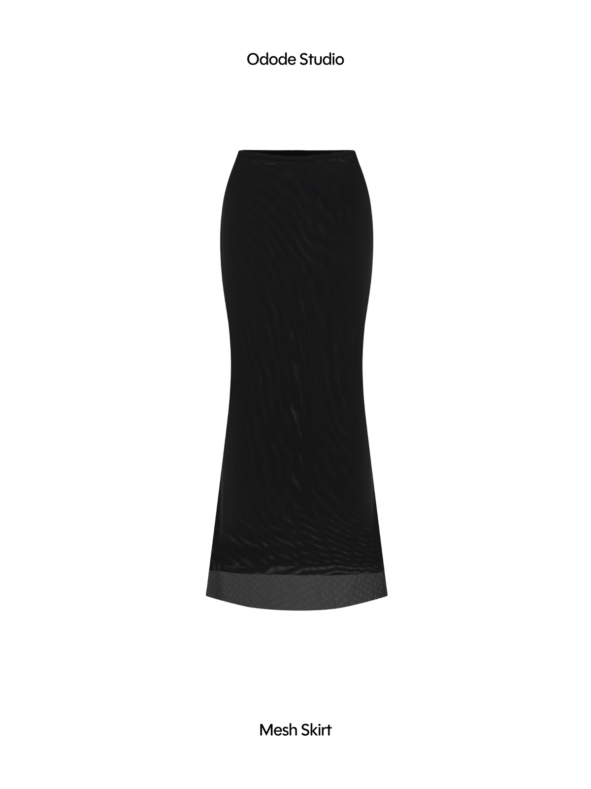 BLACK MESH SKIRT