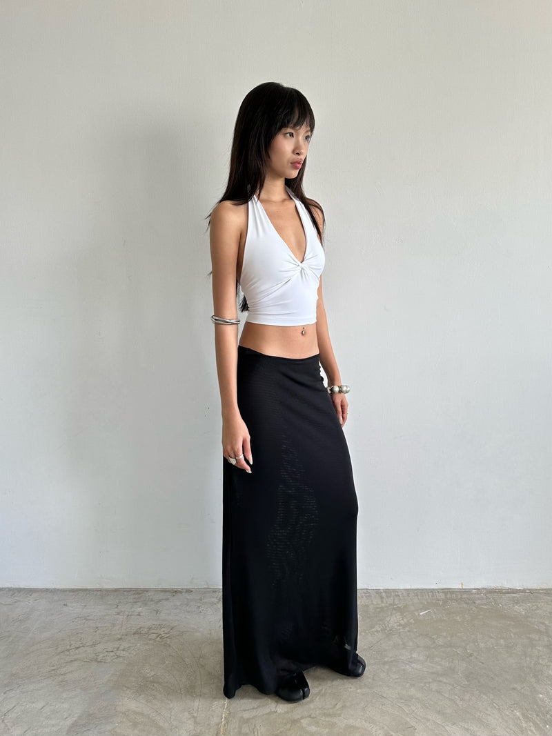 BLACK MESH SKIRT