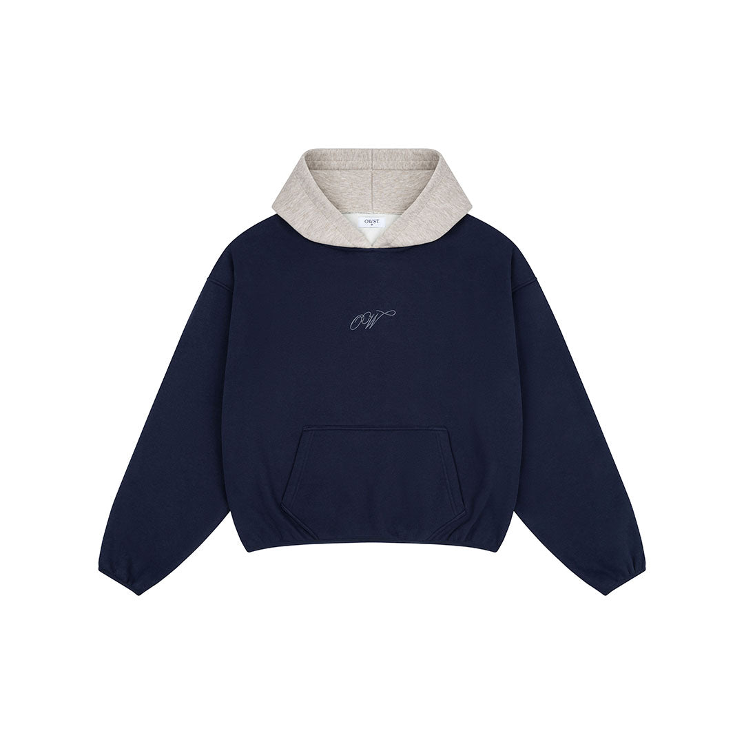 OWST SUBZERO TWO-TONED HOODIE - NAVY BLUE