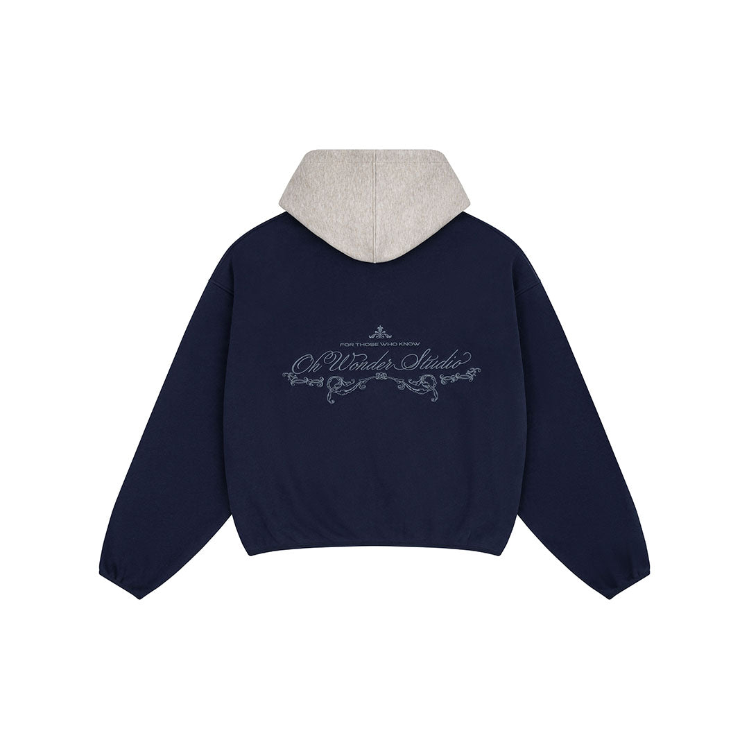 OWST SUBZERO TWO-TONED HOODIE - NAVY BLUE