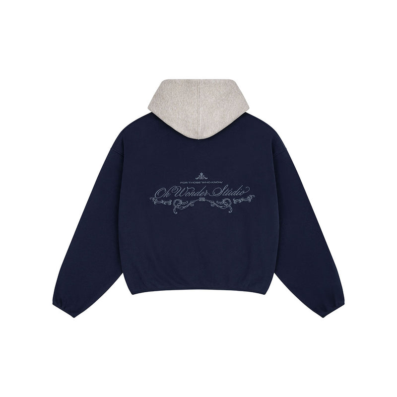 OWST SUBZERO TWO-TONED HOODIE - NAVY BLUE