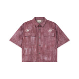 OWST SHORTSLEEVES DENIM SHIRT - ROSEWOOD 