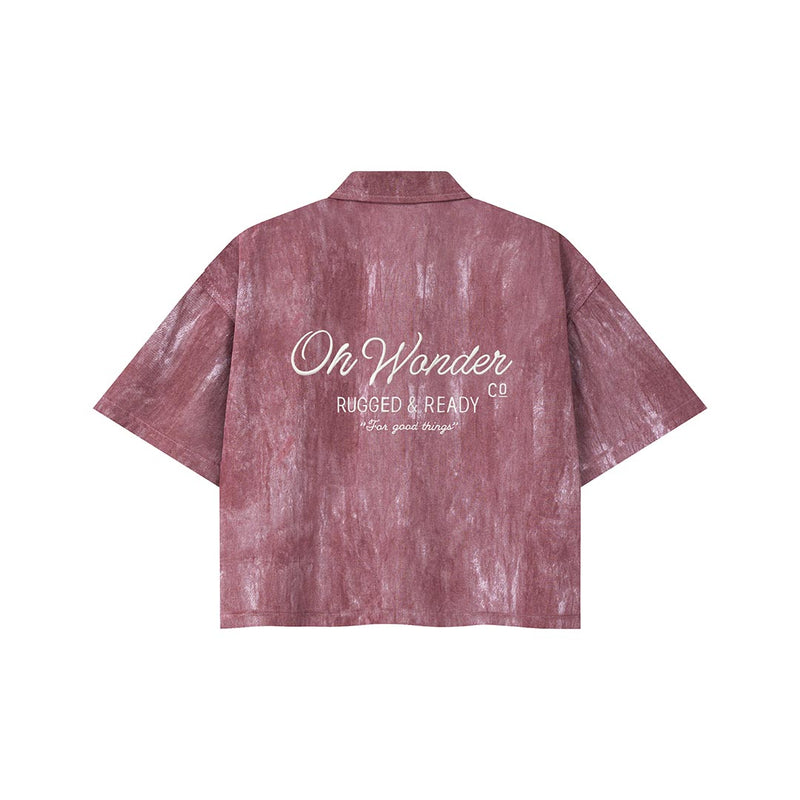 OWST SHORTSLEEVES DENIM SHIRT - ROSEWOOD 
