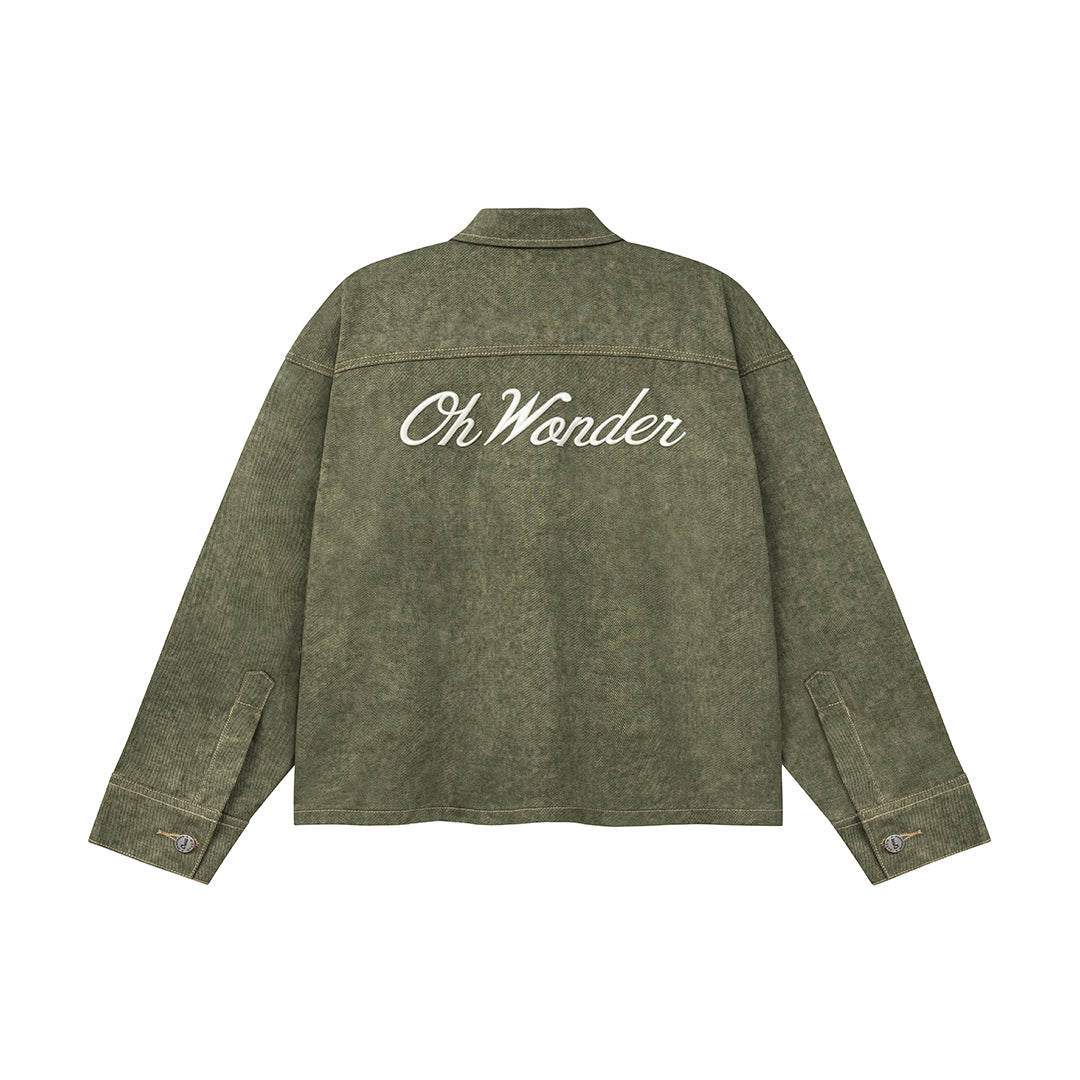 OWST LONGSLEEVES DENIM SHIRT -  OLIVE GREEN