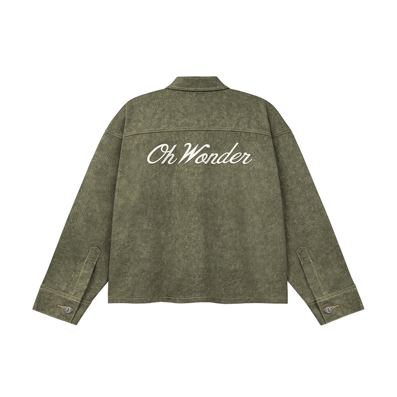 OWST LONGSLEEVES DENIM SHIRT -  OLIVE GREEN