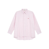 OWST LOGO MINI STRIPE SHIRT - SALMON