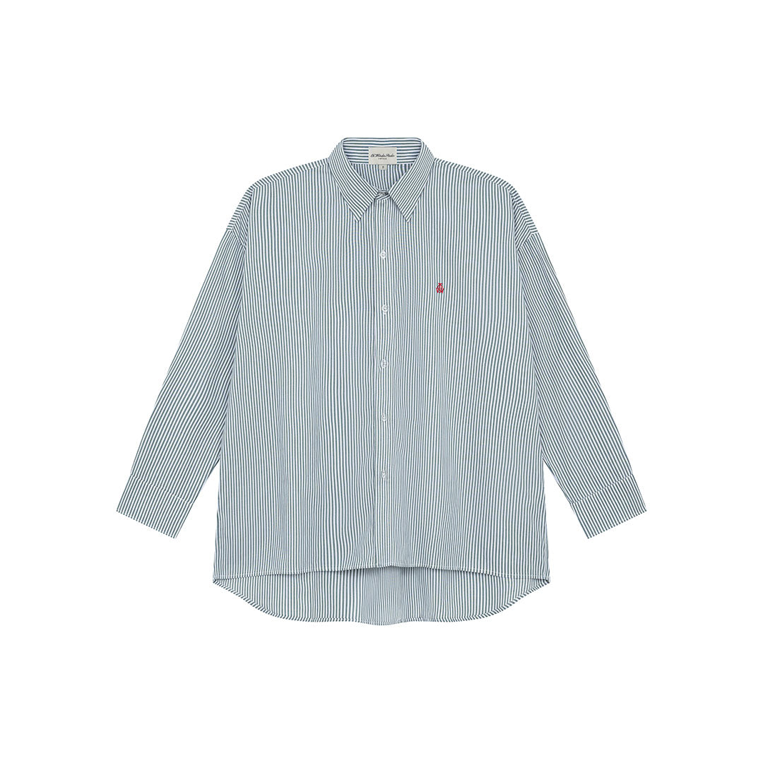 OWST LOGO MINI STRIPE SHIRT - GREEN
