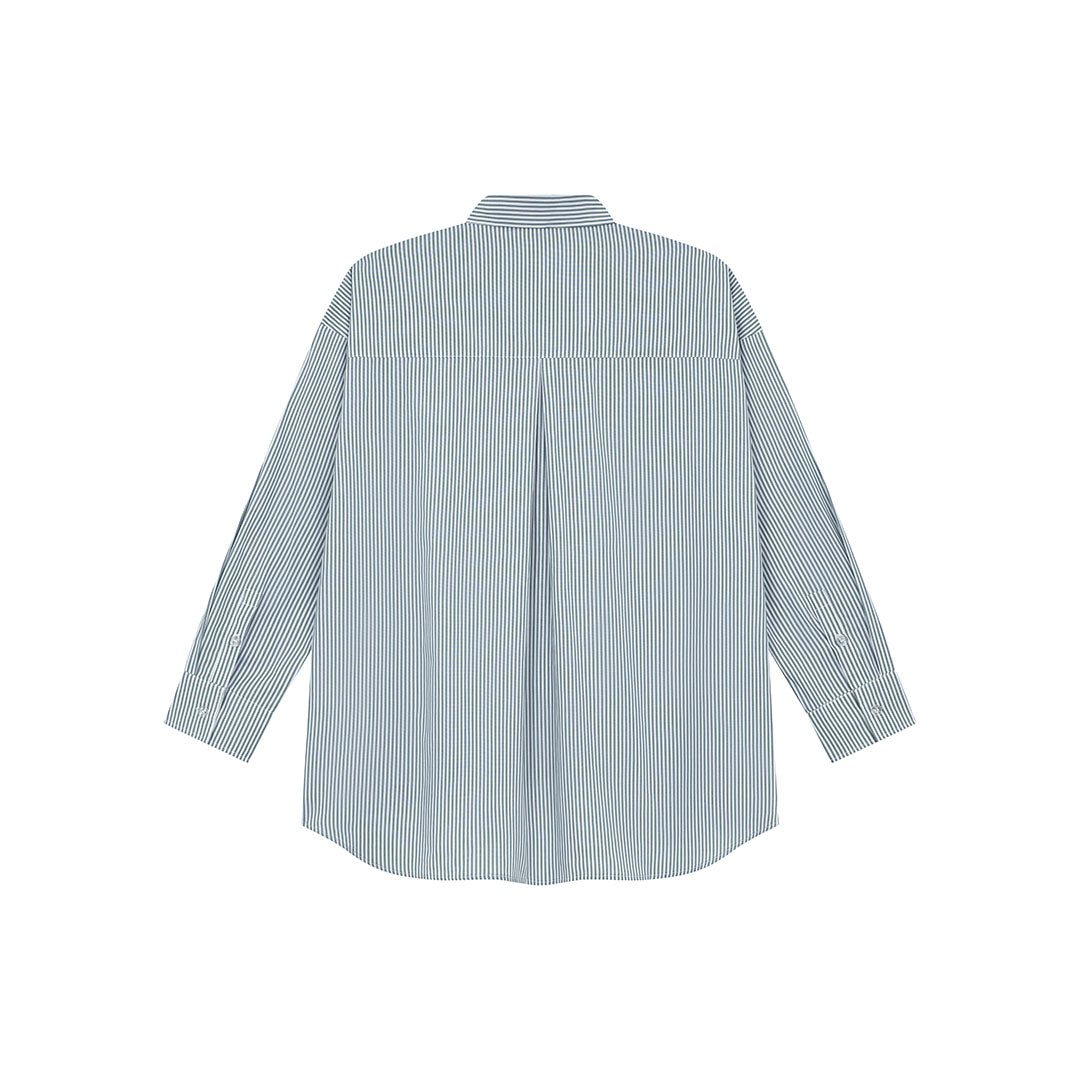 OWST LOGO MINI STRIPE SHIRT - GREEN