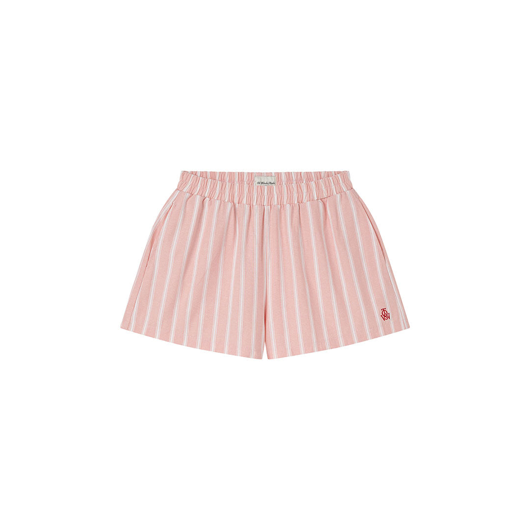 OWST LOGO STRIPE SHORTS - SALMON
