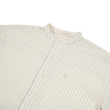 OWST BAND COLLAR SHIRT WHITE STRIPED