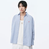 OWST LOGO MINI STRIPE SHIRT - BLUE