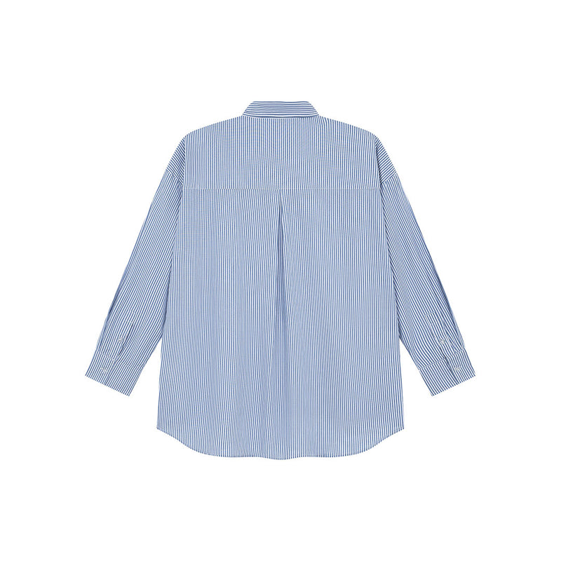 OWST LOGO MINI STRIPE SHIRT - BLUE