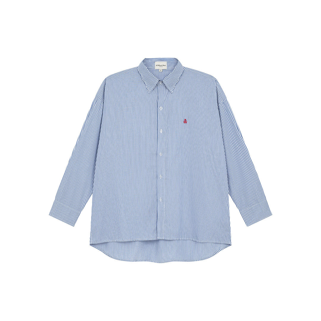 OWST LOGO MINI STRIPE SHIRT - BLUE