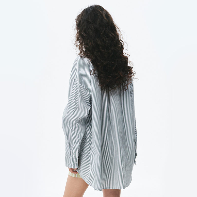 OWST LOGO MINI STRIPE SHIRT - GREEN