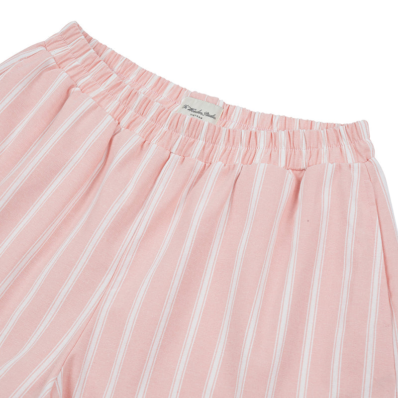 OWST LOGO STRIPE SHORTS - SALMON