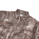 OWST SHORTSLEEVES DENIM SHIRT - MOCHA BROWN