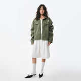 OWST LONGSLEEVES DENIM SHIRT -  OLIVE GREEN