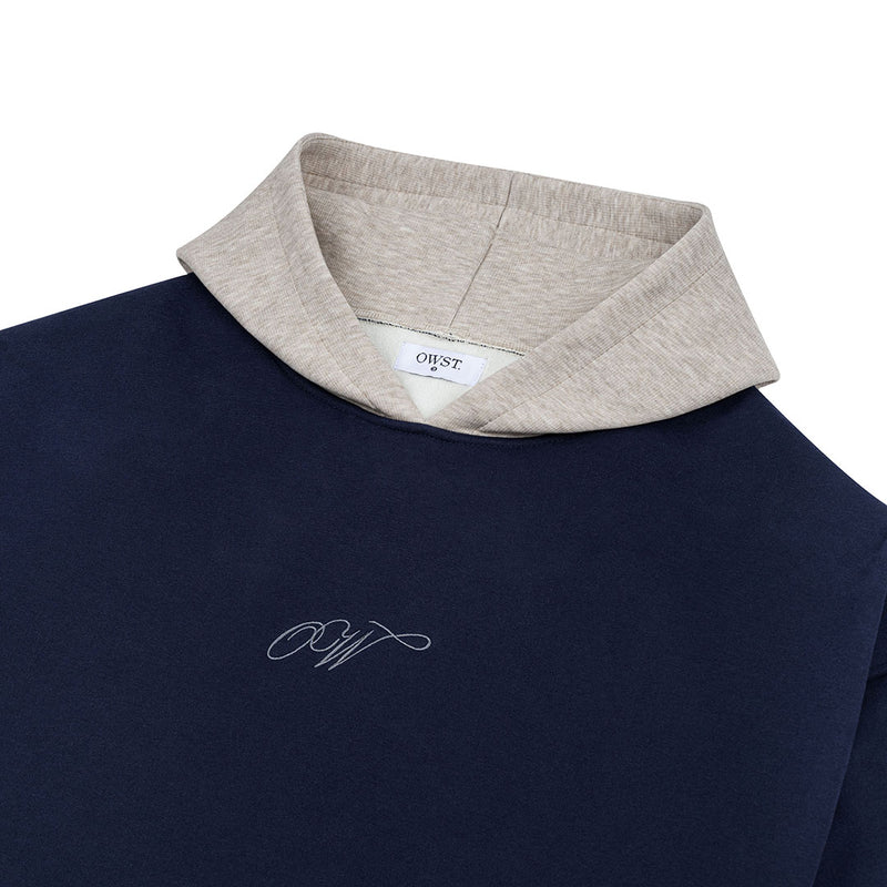 OWST SUBZERO TWO-TONED HOODIE - NAVY BLUE