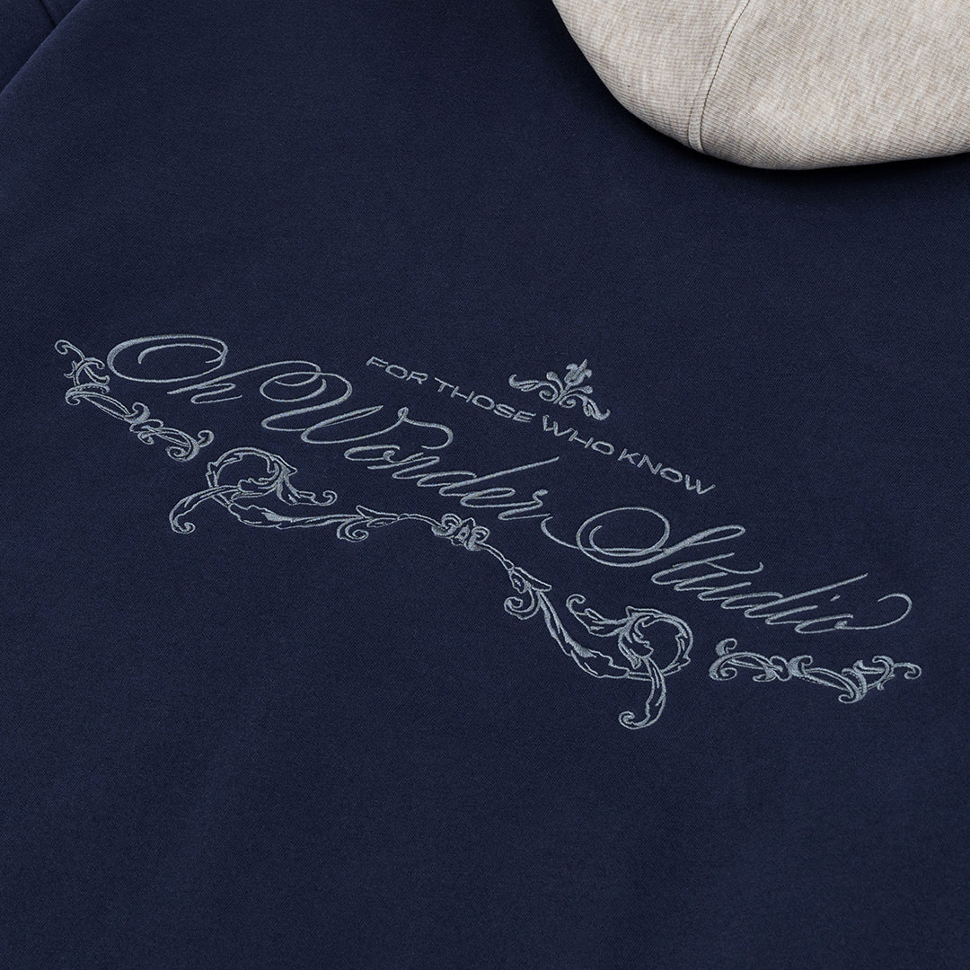 OWST SUBZERO TWO-TONED HOODIE - NAVY BLUE
