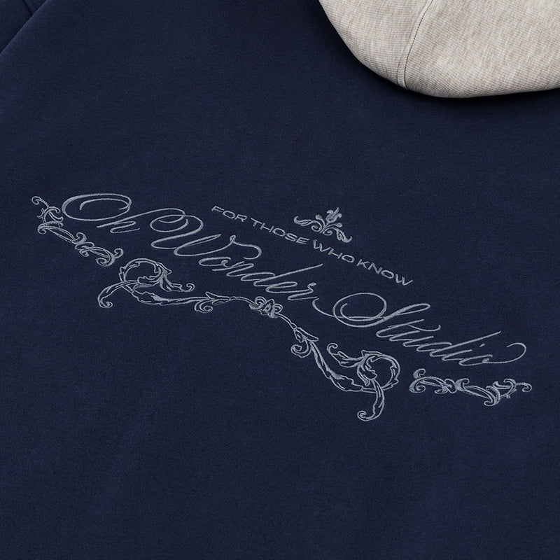 OWST SUBZERO TWO-TONED HOODIE - NAVY BLUE