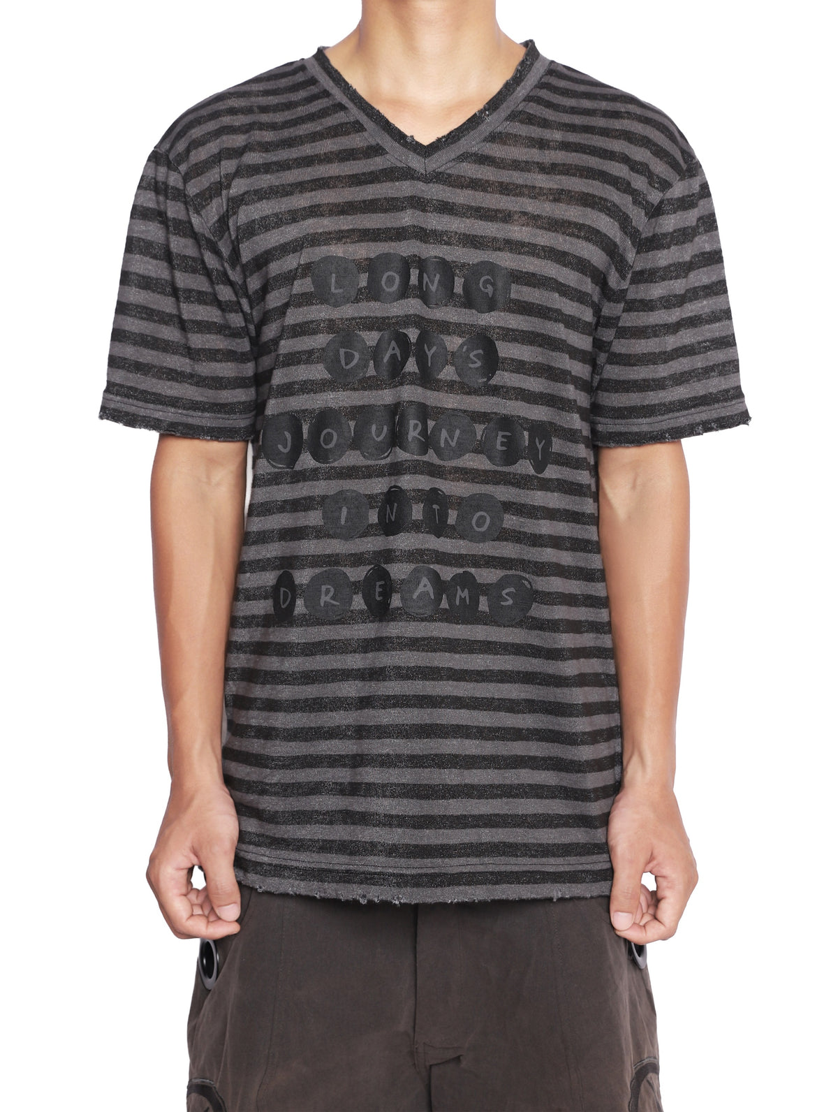 RD DARK STRIPED V-NECK TSHIRT