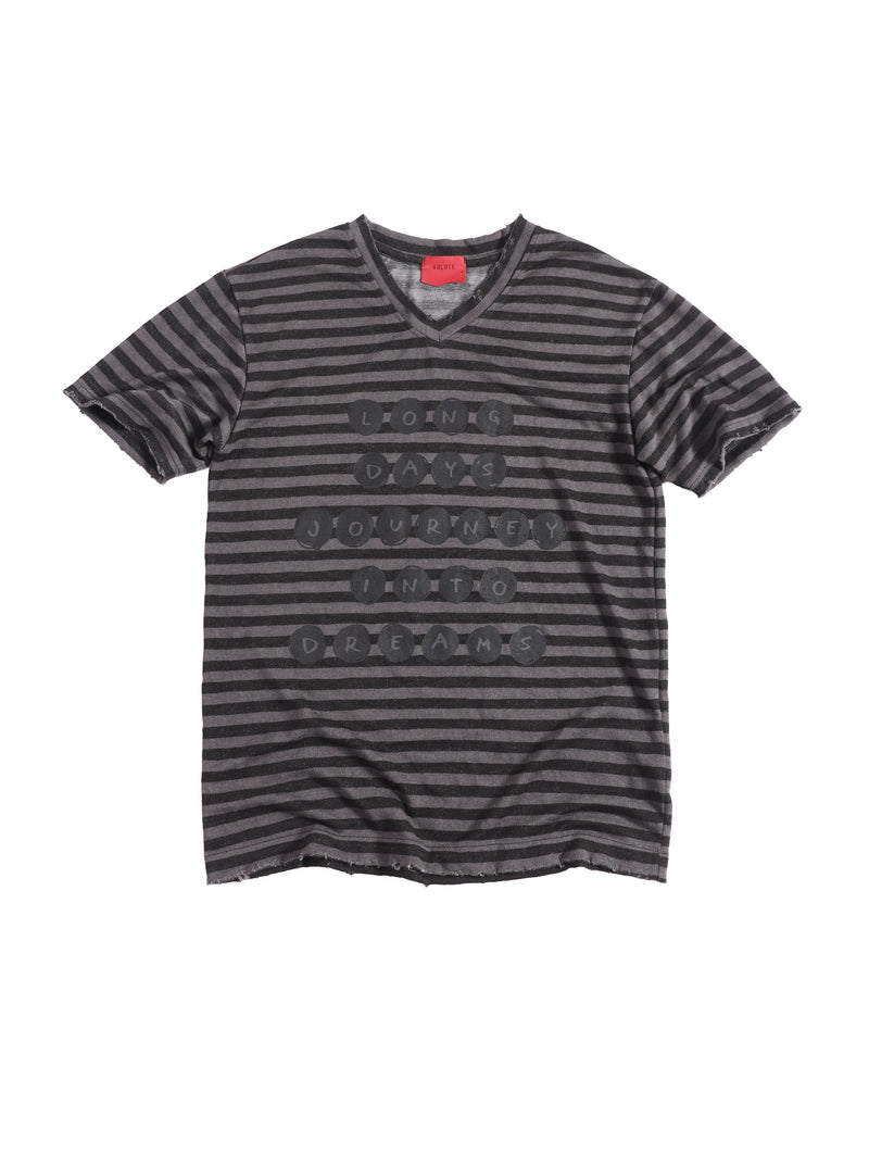RD DARK STRIPED V-NECK TSHIRT