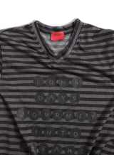 RD DARK STRIPED V-NECK TSHIRT