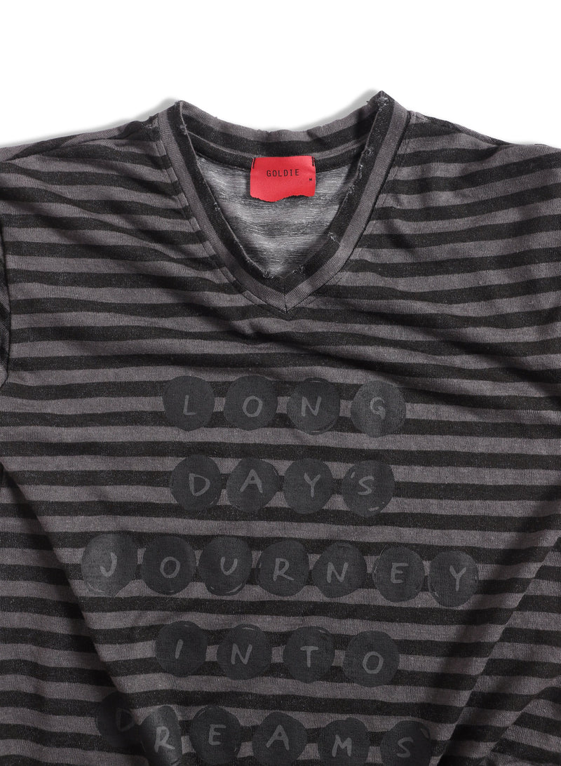 RD DARK STRIPED V-NECK TSHIRT