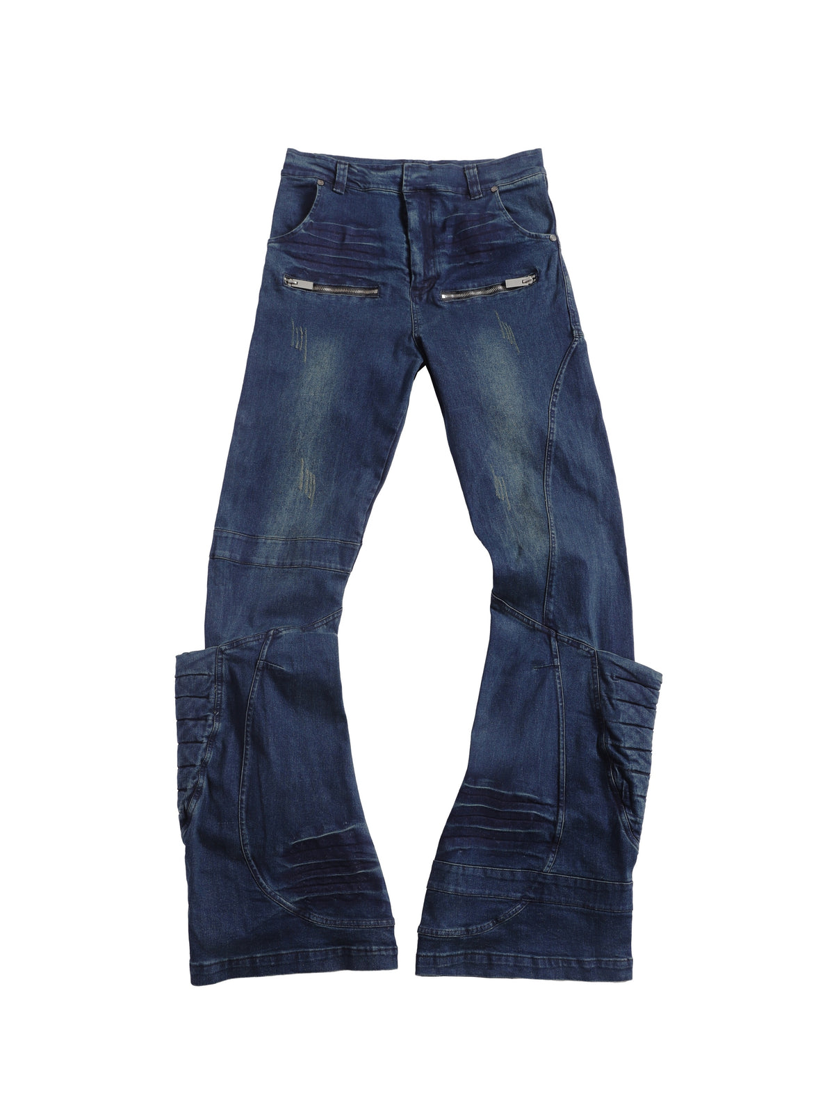 ELECTRO POCKET WAXED BLUE DENIM PANTS