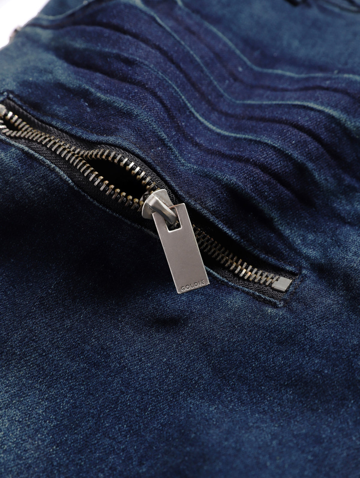 ELECTRO POCKET WAXED BLUE DENIM PANTS
