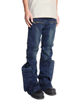 ELECTRO POCKET WAXED BLUE DENIM PANTS