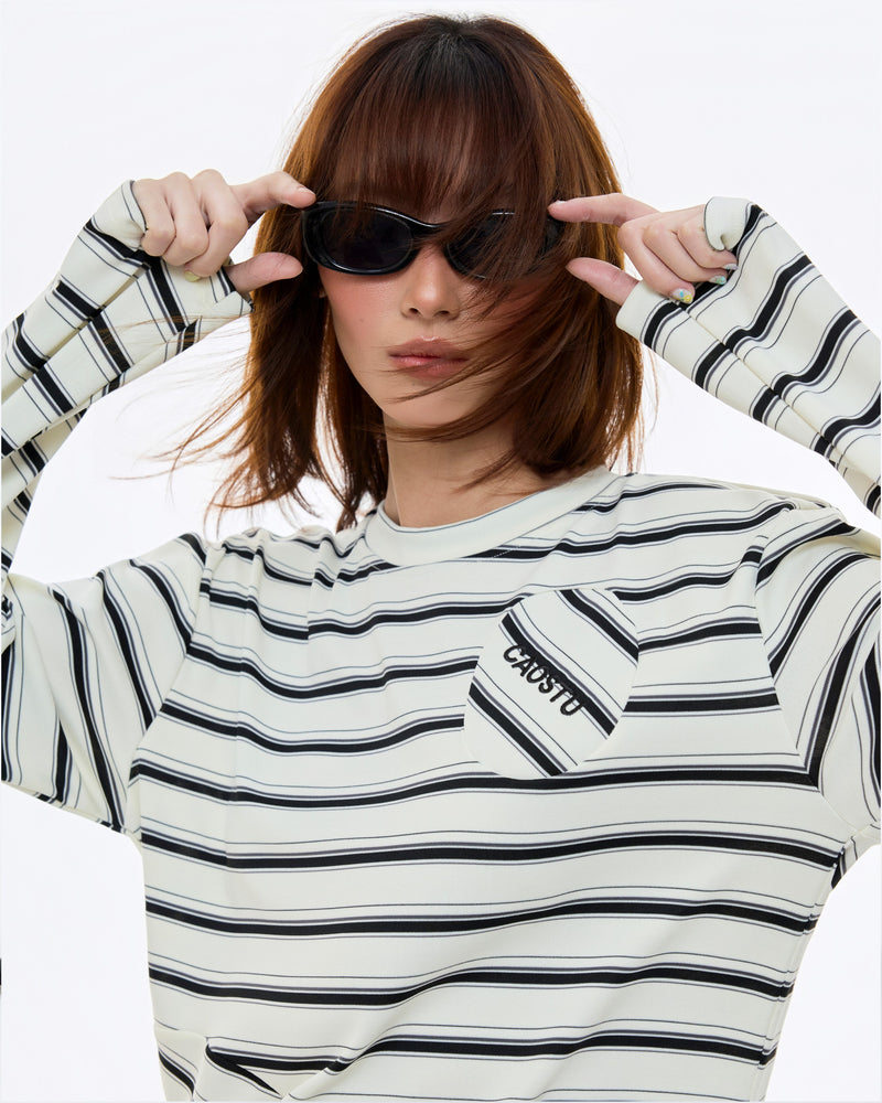CREAM CIRCLE PATCH LONGSLEEVE 