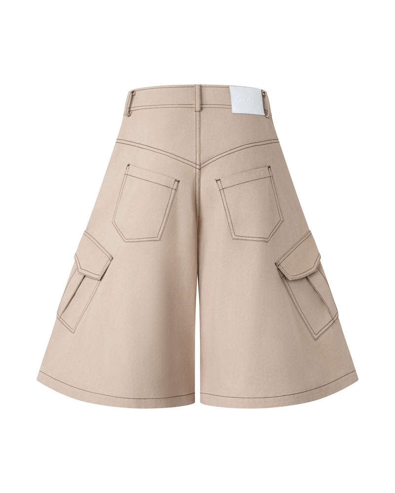 DIAGONAL SIDE CROPPED TROUSERS