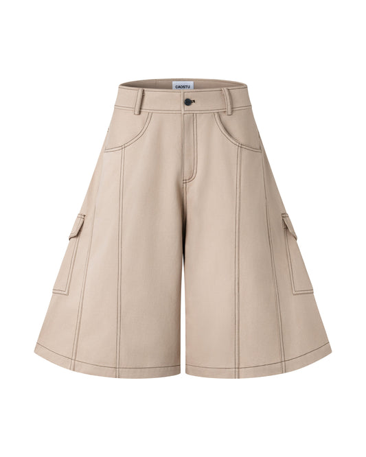 DIAGONAL SIDE CROPPED TROUSERS