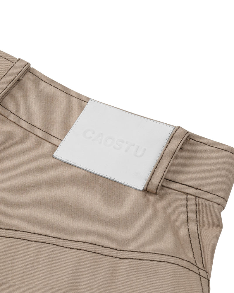DIAGONAL SIDE CROPPED TROUSERS