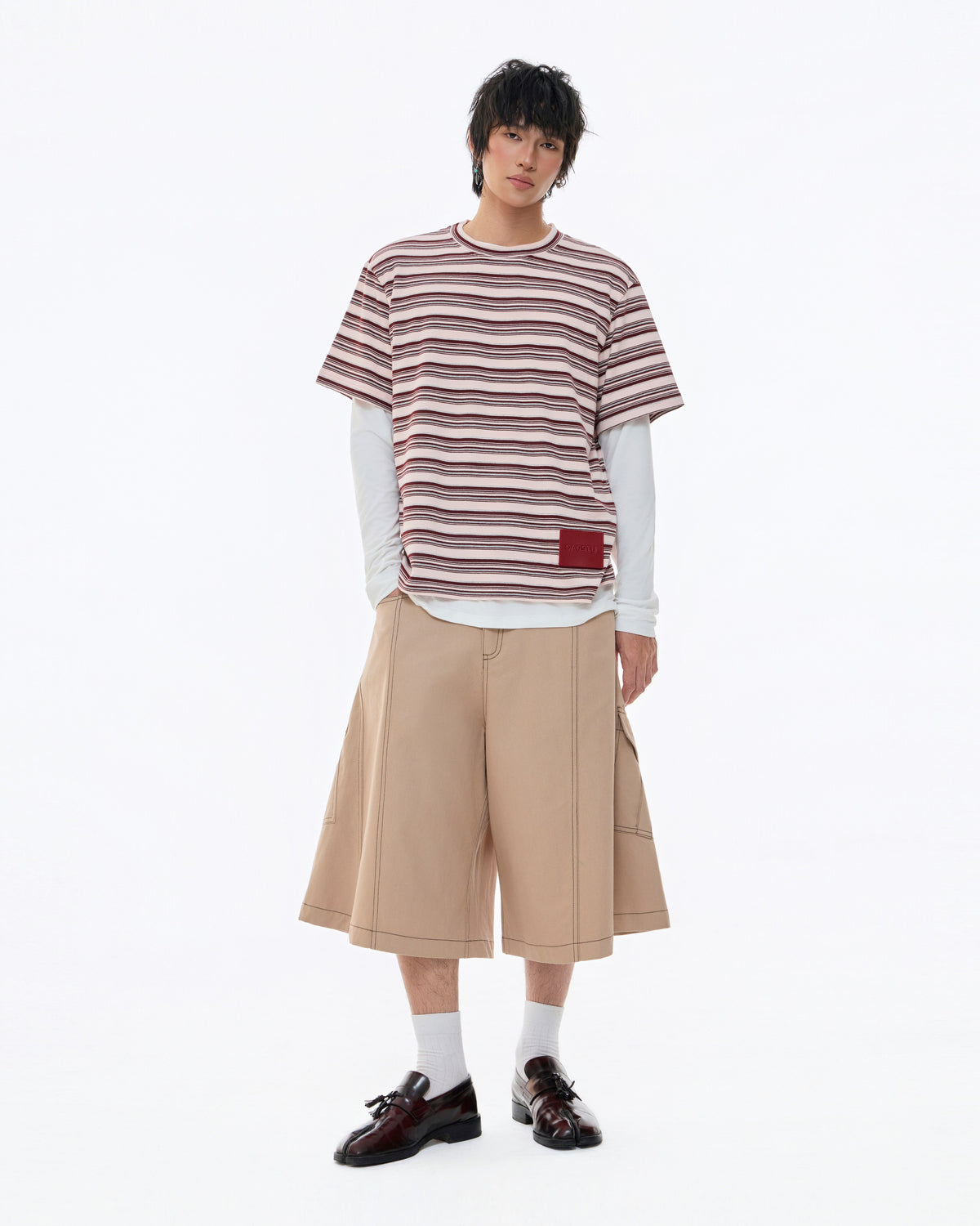 RED RED TAG STRIPE TEE