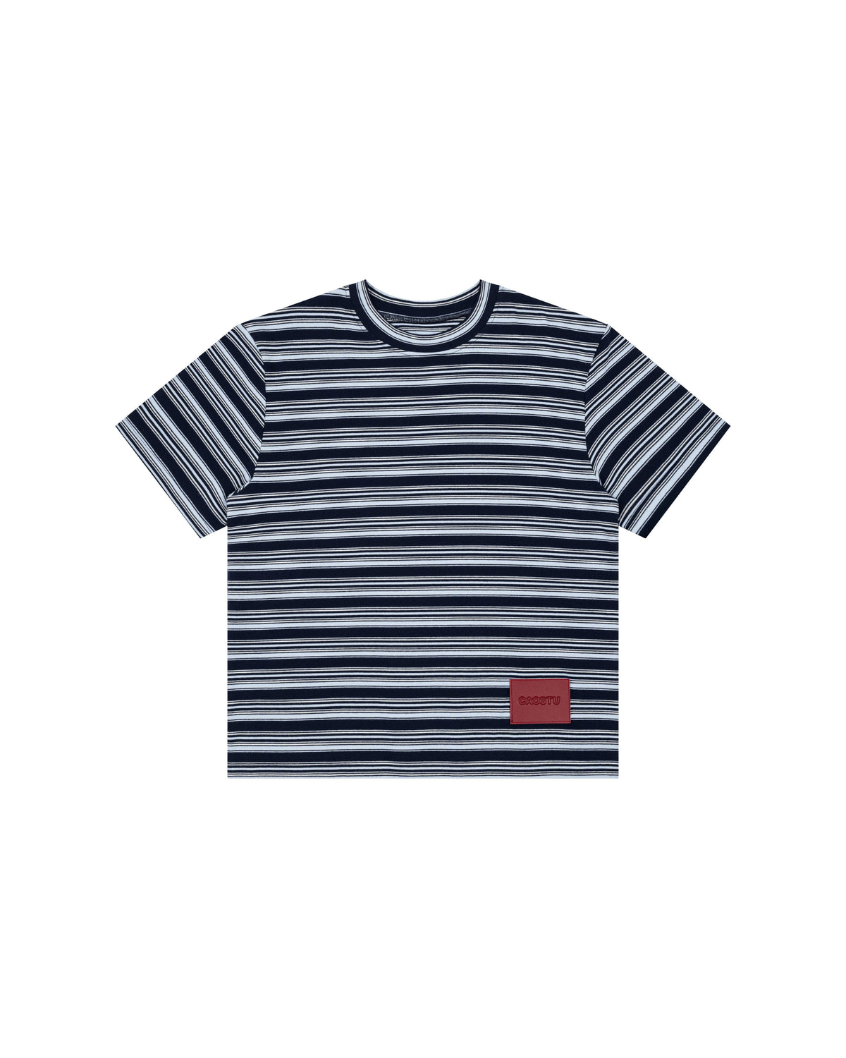 BLUE RED TAG STRIPE TEE