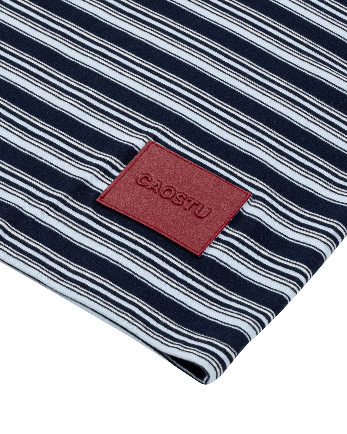 BLUE RED TAG STRIPE TEE
