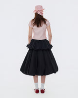 MANDARIN COLLAR STRIPE TOP